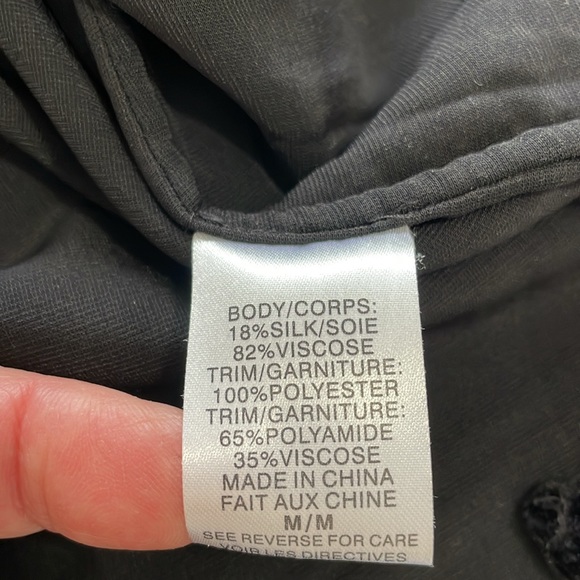 NWOT CAMI NYC Black Velvet and Lace Cami. Size M - Picture 8 of 9